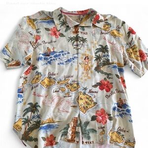 Tommy Bahama Tropical Map Print Shirt